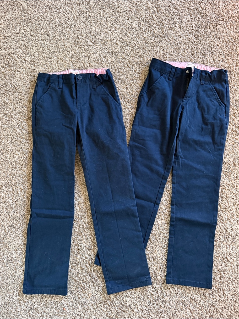 Cat & Jack Navy Pants with Pink Waistband Trim